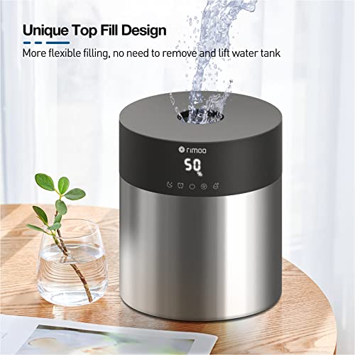 RIMOO Ultrasonic Cool Mist Humidifier with Stainless Steel Tank