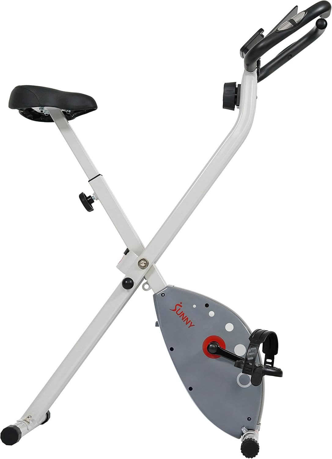 Sunny Health & Fitness Magnetic Foldable Exercise Bike - SF-B2989, grey