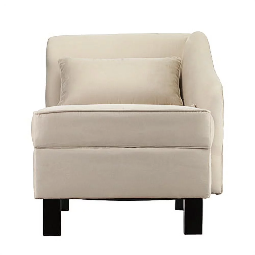 Longino Chaise Lounge w/ Storage, Khaki