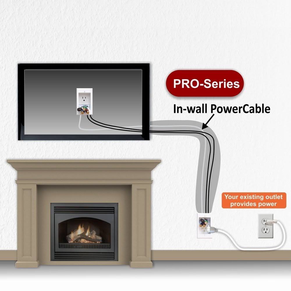 Powerbridge Solutions TWO-PRO-12 Dual In-Wall Cable Management for Wall-Mounted TVs, 12& Romex Cable