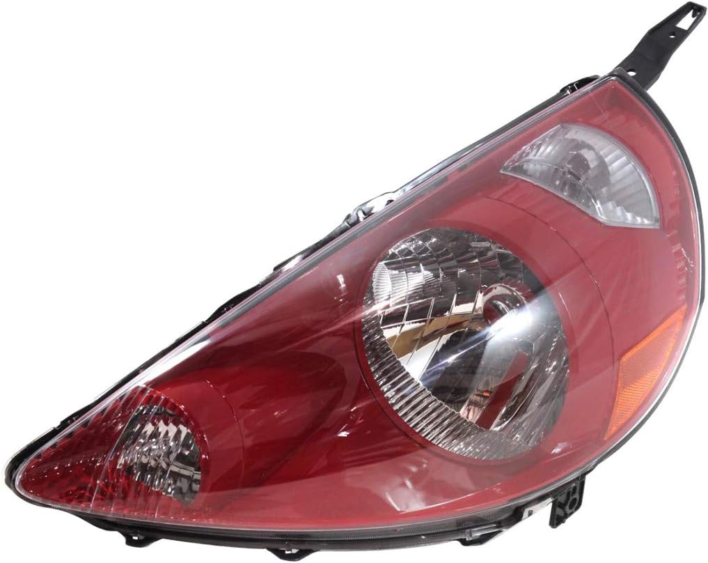 For Honda Fit Headlight Assembly Unit 2007 2008 Pair Driver and Passenger Side | Milano Red | Code R81 | DOT Certified | HO2518121 + HO2519121