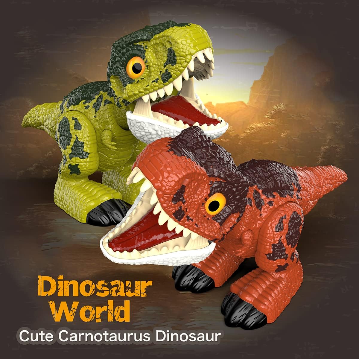 Dinosaur Toys, Interactive Dinosaur, Carnotaurus Dinosaur with Movable Joints and Sounds Effects, Electronic Dinosaur for Kids 3 4 5 6 7 8+ Years, Birthday Toys Gift for Boys Girls Kids