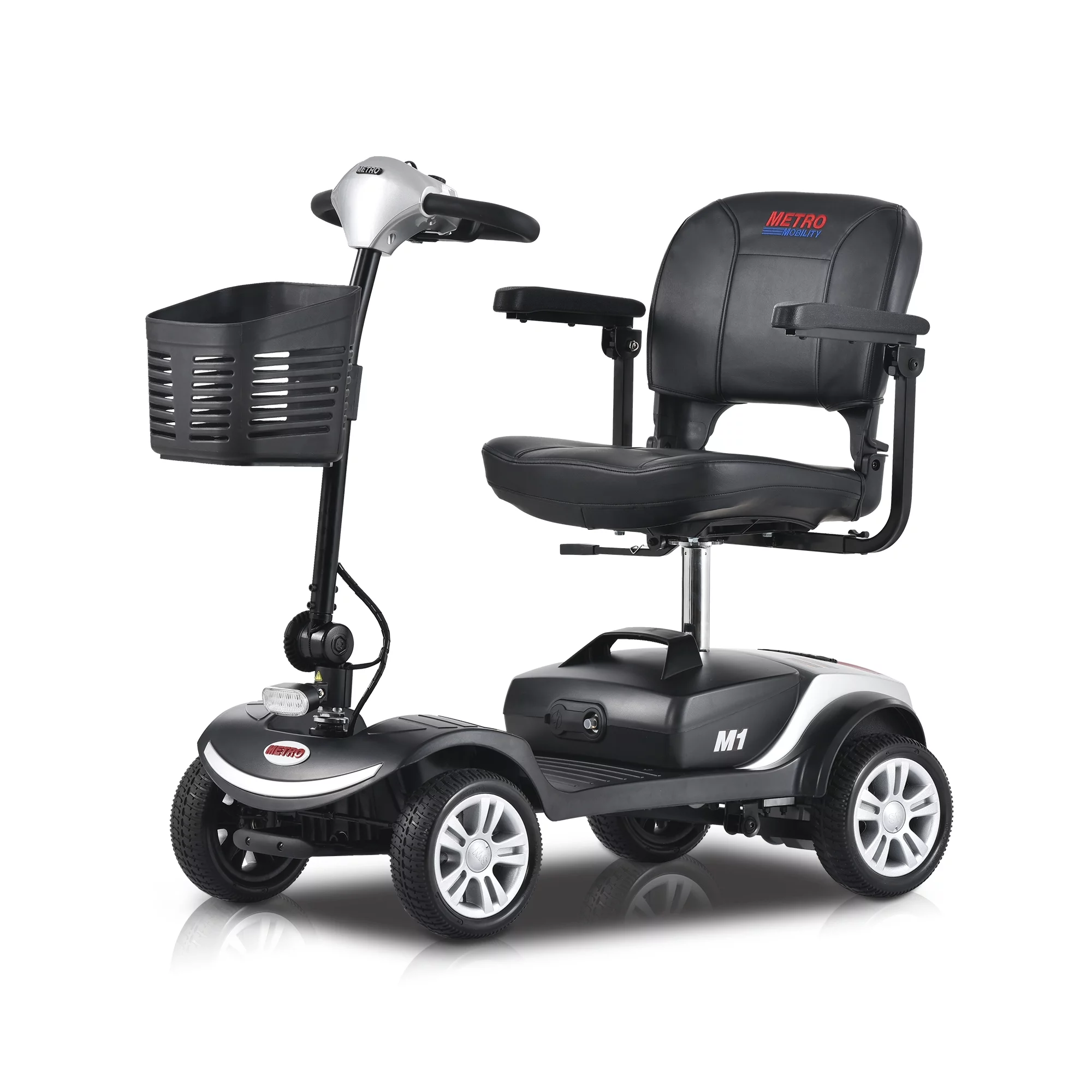 Travel Mobility Scooter, Heavy Duty Electric Scooters with 4 Anti-Tip Wheels, Compact Lightweight Mobility Scooters for Senior Adults Elderly, Foldable Mobility Scooter, Holds 300lbs, Purple