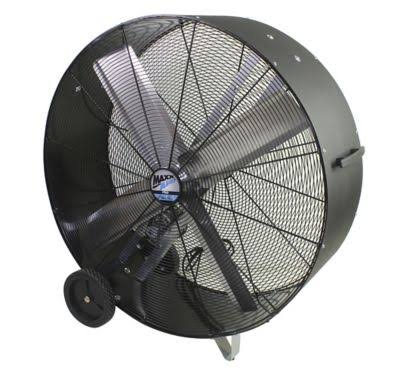 Maxxair 42 in. Belt Drive Polyethylene Barrel Fan, BF42BDPETSC