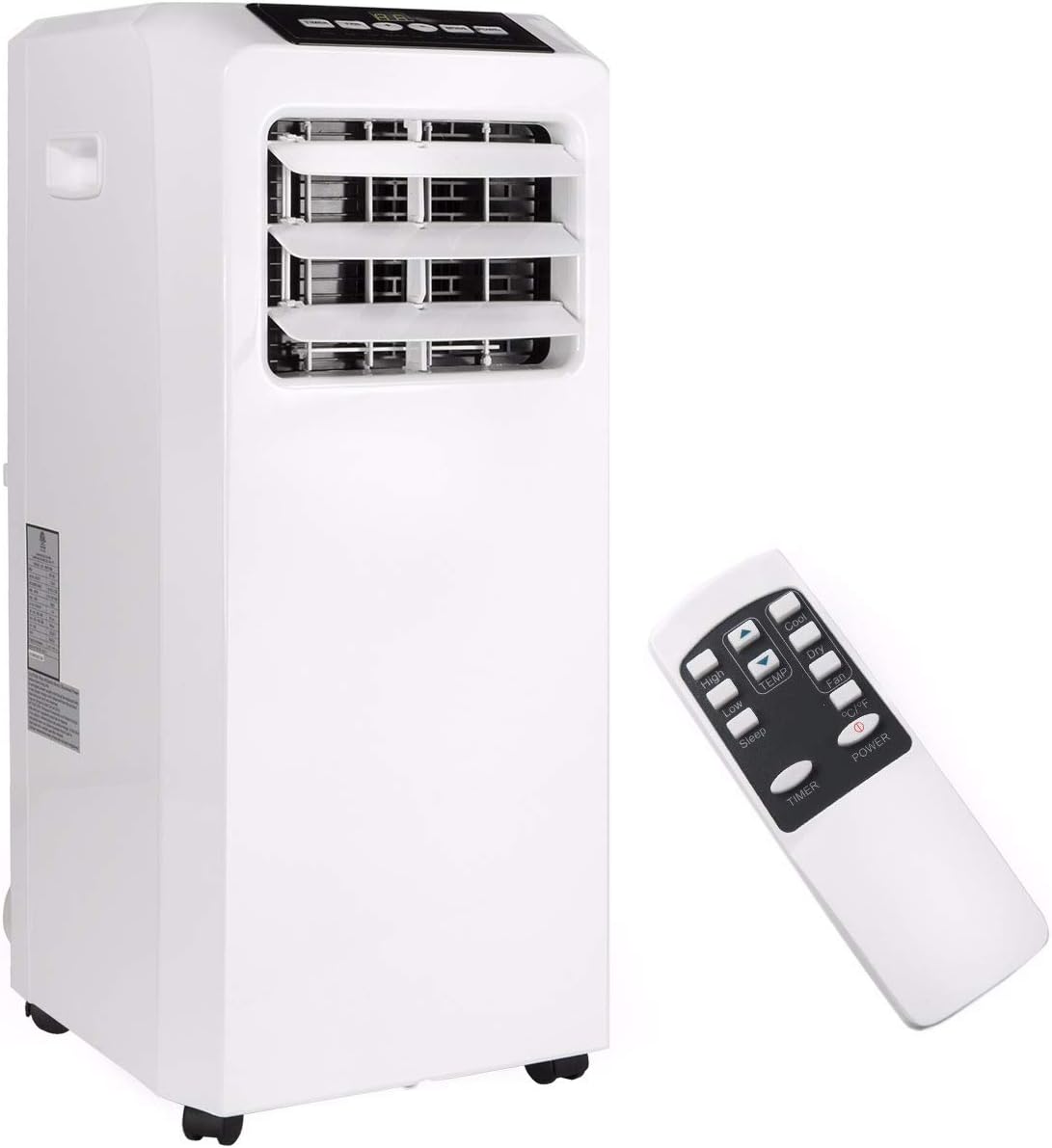 Barton 8,000 BTU 4in1 Portable Air Conditioner Dehumidifier Fan A/C Cooling for Rooms up to 500 Sq. ft with Remote Control Kit