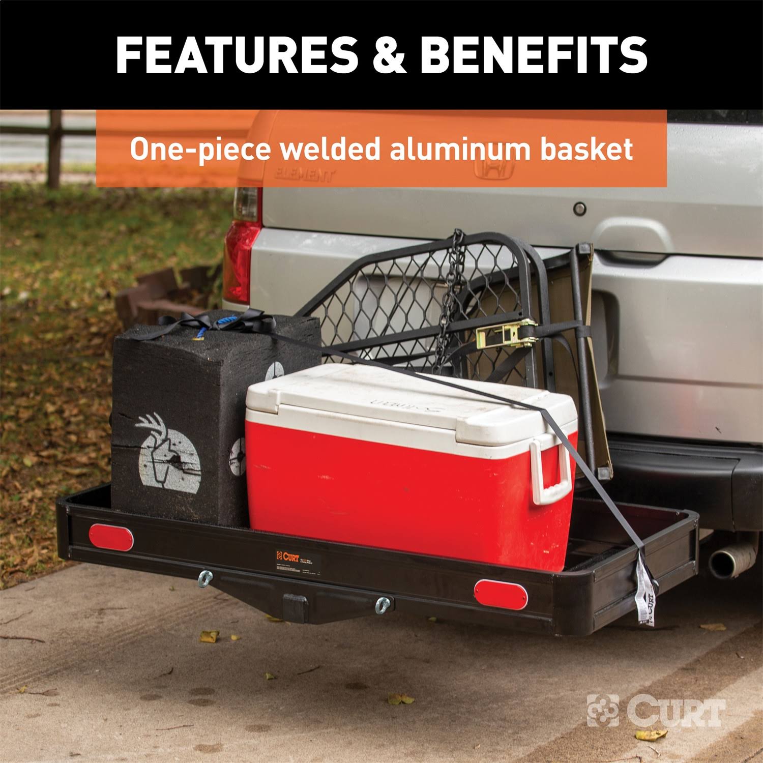 Curt 18113 Basket-Style Aluminum Cargo Carrier