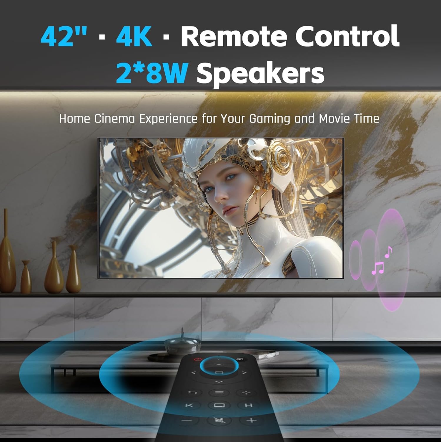 KTC 42" 4K OLED Gaming Monitor, 138Hz, 0.1ms(GTG), Built-in Speakers, 90W USB Type-C Charging, Anti-Reflection Panel, Remote,4-Side Bezeless,VESA,Ideal for Gamers & Home Entertainment