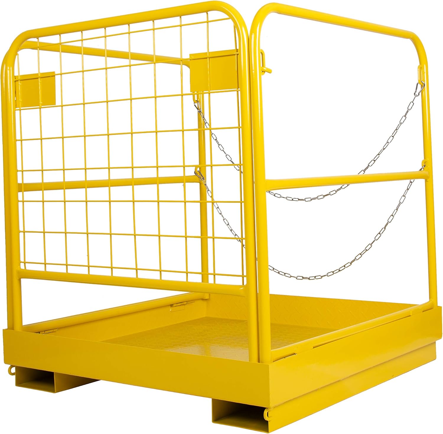 36x36 Forklift Safety Cage Heavy Duty Steel Sturdy Stable Structure 1102 LBS Capacity Folding Storage