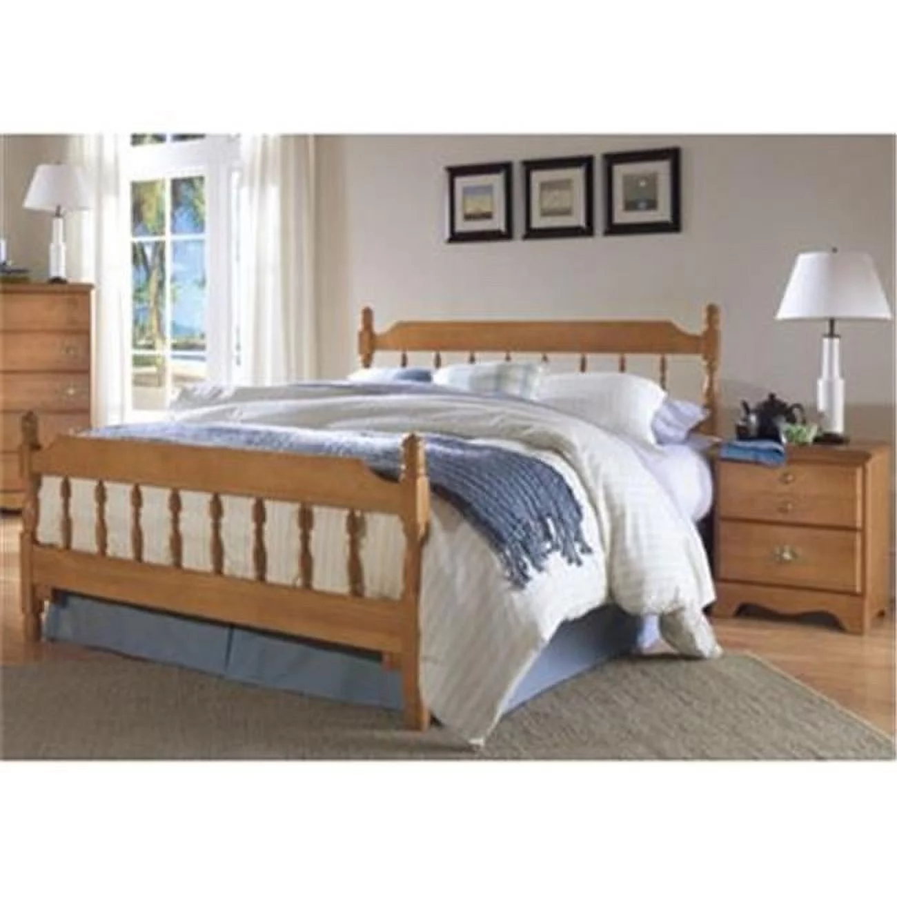 Carolina Furniture Works  Footboard - Spindle 4-6 5-0 - Salem Maple