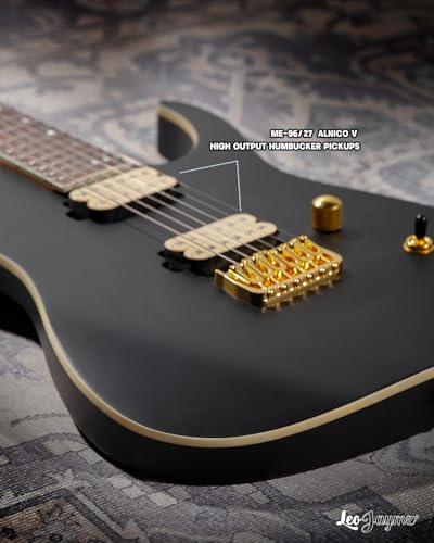 Leo Jaymz Electric Guitar Monsoon Series,Reverse Headstock,Mahogany Body,Roasted Maple Neck,Rosewood Fretboard,Locking Tuners,Rounded End Frets,AlnicoV Pickups,Fixed Bridge (Blue Flame)