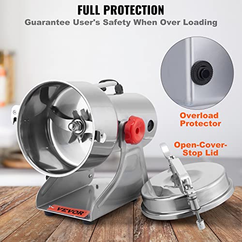 VEVOR Electric Grain Mill Grinder, High Speed Commercial