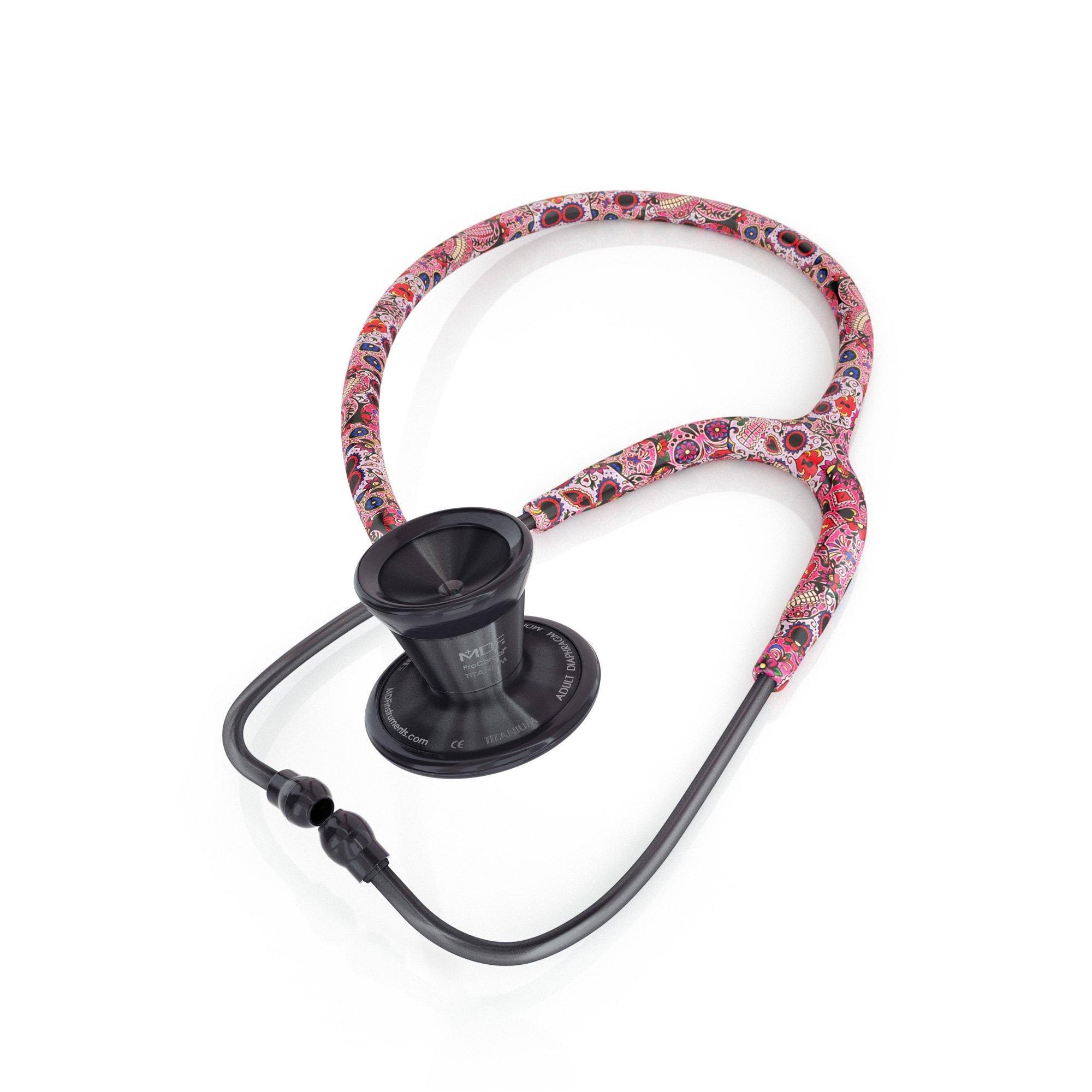 MDF ProCardial Cardiology Stethoscope - Sugar Skull/BlackOut