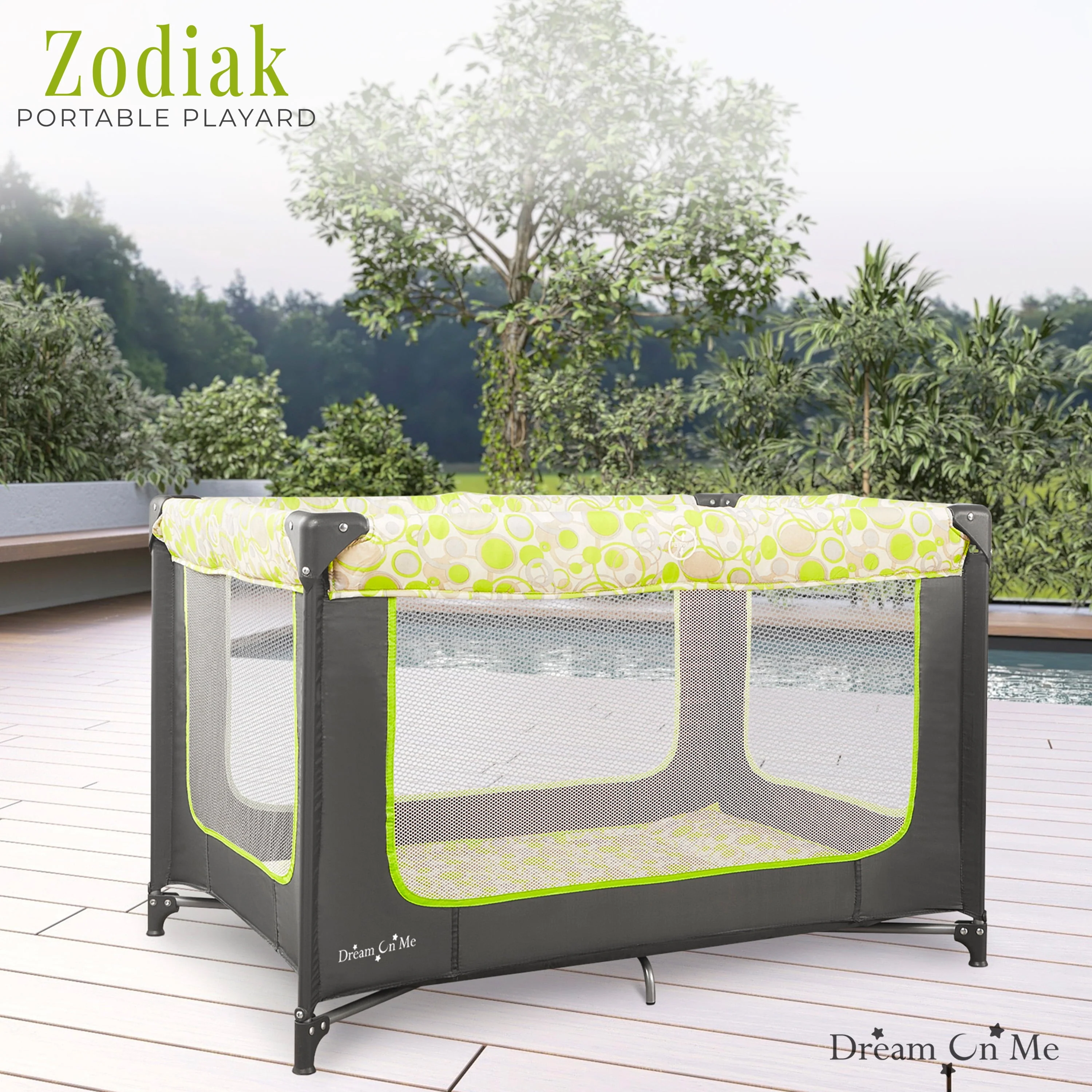 Dream On Me Zodiak Portable Playard with Carry Bag & Shoulder Strap, Navy