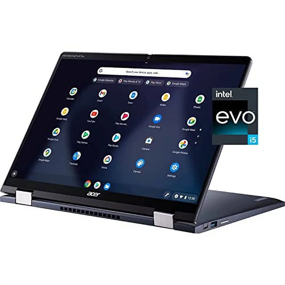 Acer 2023 Newest Chromebook Spin 714 2-in-1 Laptop, 14 Inch Touchscreen Display, 12th Gen Intel Core i5-1235U Processor, 8GB RAM, 1TB SSD, Intel Iris Xe Graphics, Bluetooth, Webcam, Chrome OS