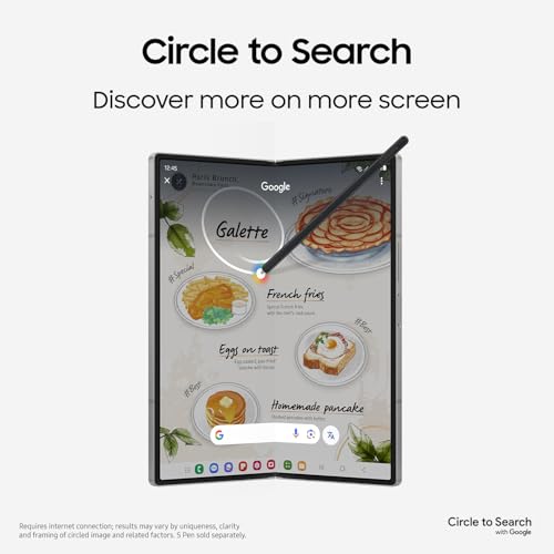 Samsung Galaxy Z Fold 6, 512GB Unlocked Android Smartphone, Circle to Search, Hands-Free Interpreter, AI Photo Edits, Foldable Display for Multitasking, 2024, US 1 Yr Warranty, Silver Shadow
