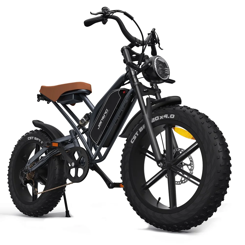JANSNO X50PElectric Bike 20" x 4.0 Electric Bike for Adults with 750W Brushless Motor, Long-Lasting 48V 14Ah Removable Battery, 7-Speed Transmission , 20 Inch Fat Tires,Integrated wheels,UL Certified.