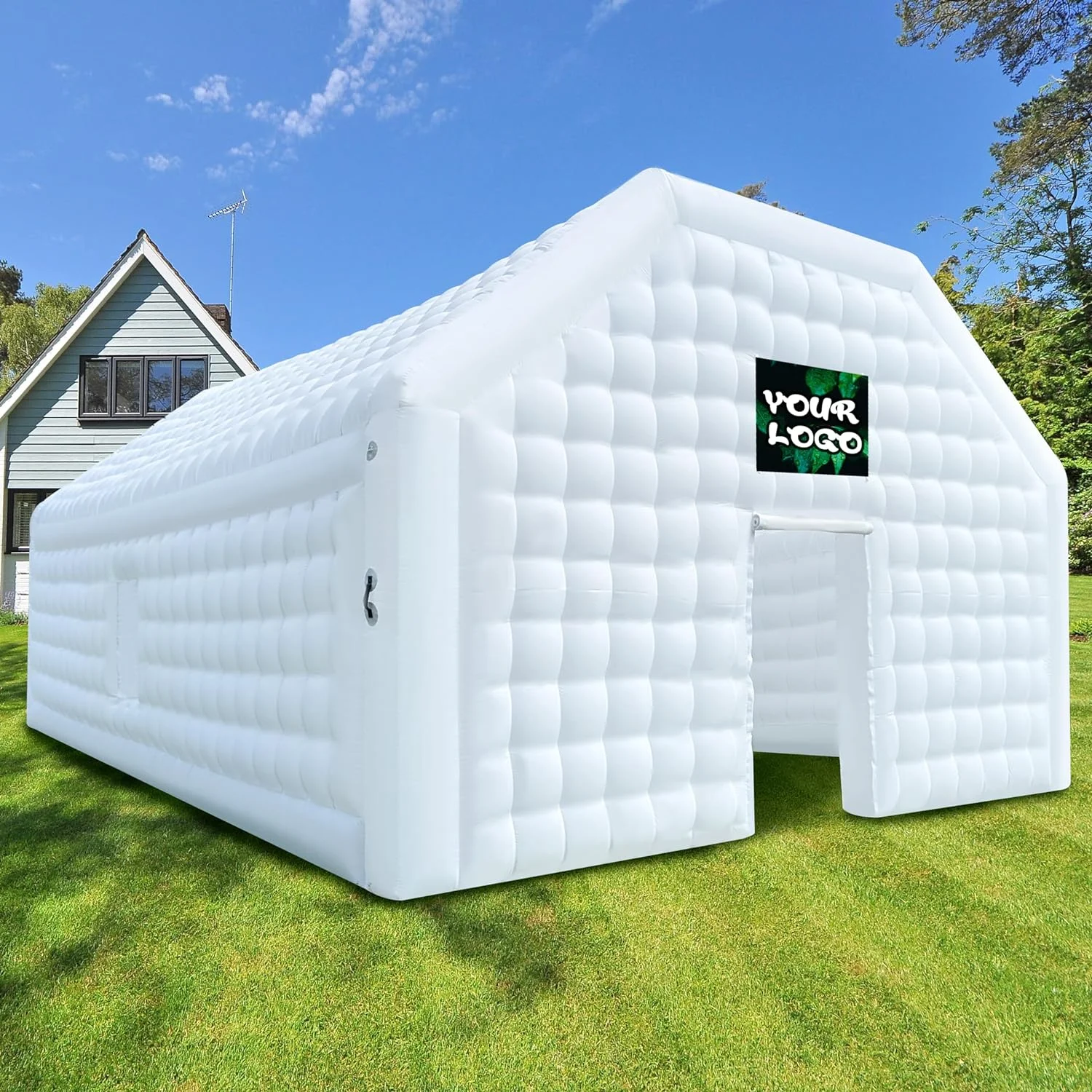 WARSUN Large Black Inflatable Night Club 30x20x13Ft Inflatable Party Tent with Logo Area Disco Cube Gazebo Event House