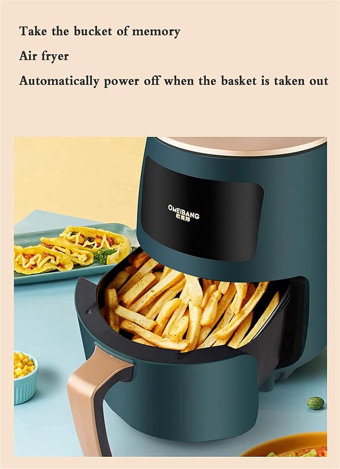 Air Fryer for Home Use 5L Electric No Fryer, Hot Air Fryer/5L Large Capacity 1200W Air Fryer/LCD Touch Screen/One-Button Home Kitchen 310 * 270Mm lofty ambition