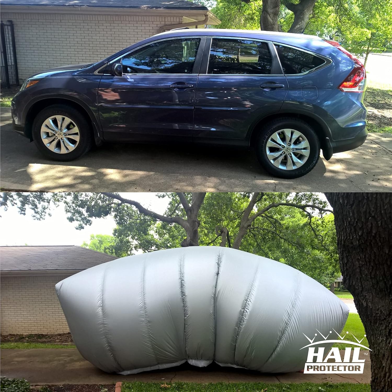 HAIL PROTECTOR CAR2 Size Portable Car Cover System for Coupes, Sedans and Wagons