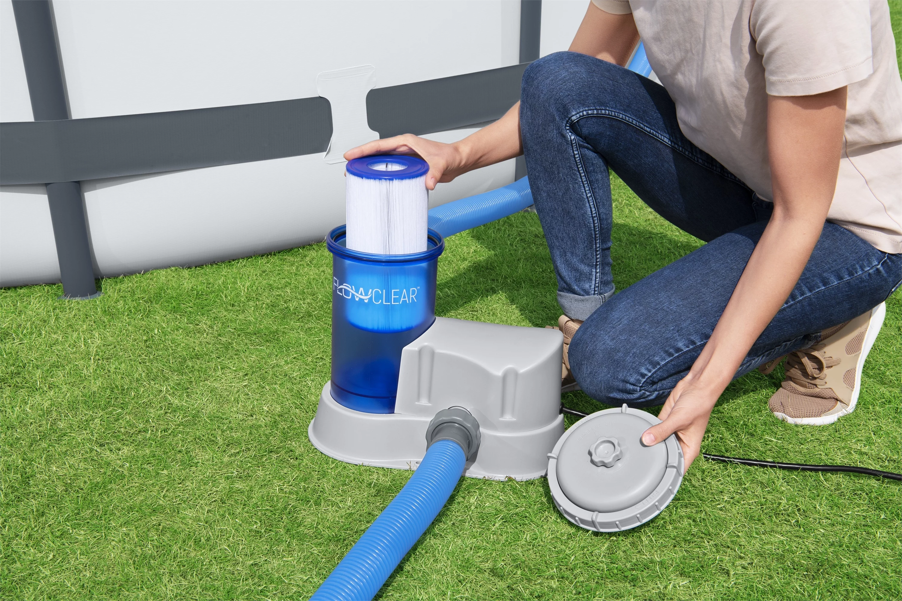 Flowclear 1500 gal. Transparent Filter Above-Ground Pool Pump