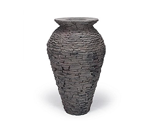 Aquascape Stacked Slate Urn Water Fountain Kit for Landscape and Garden, Medium | 58090