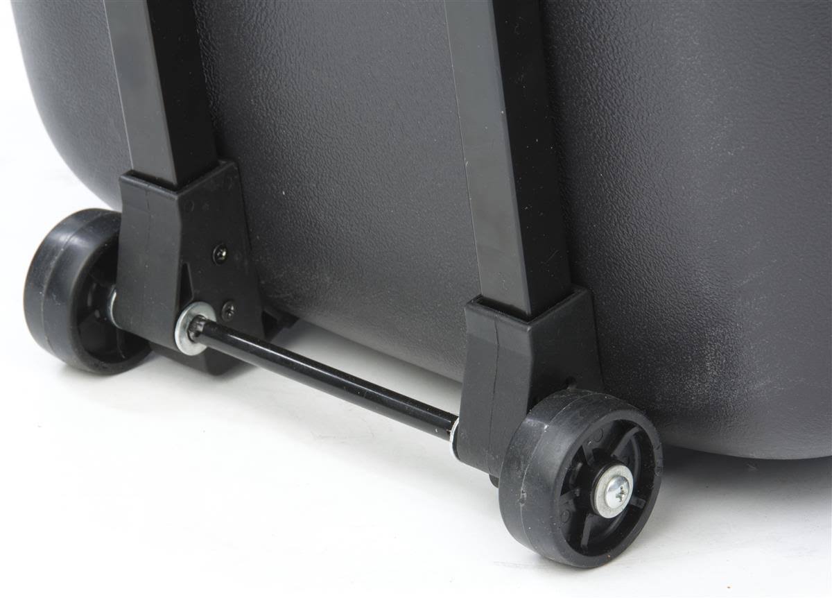 Displays2go 16.4 inch x 39 inch x 9.0 inch Trade Show Travel Carrying Case, ABS Plastic Shell (tsca1738), Black