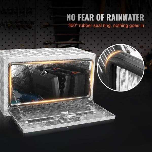 VEVOR Underbody Truck Box Pickup Storage Box, Heavy Duty Aluminum Diamond Plate Tool Box with Lock and Keys - Shop Hardware Tools Online Store