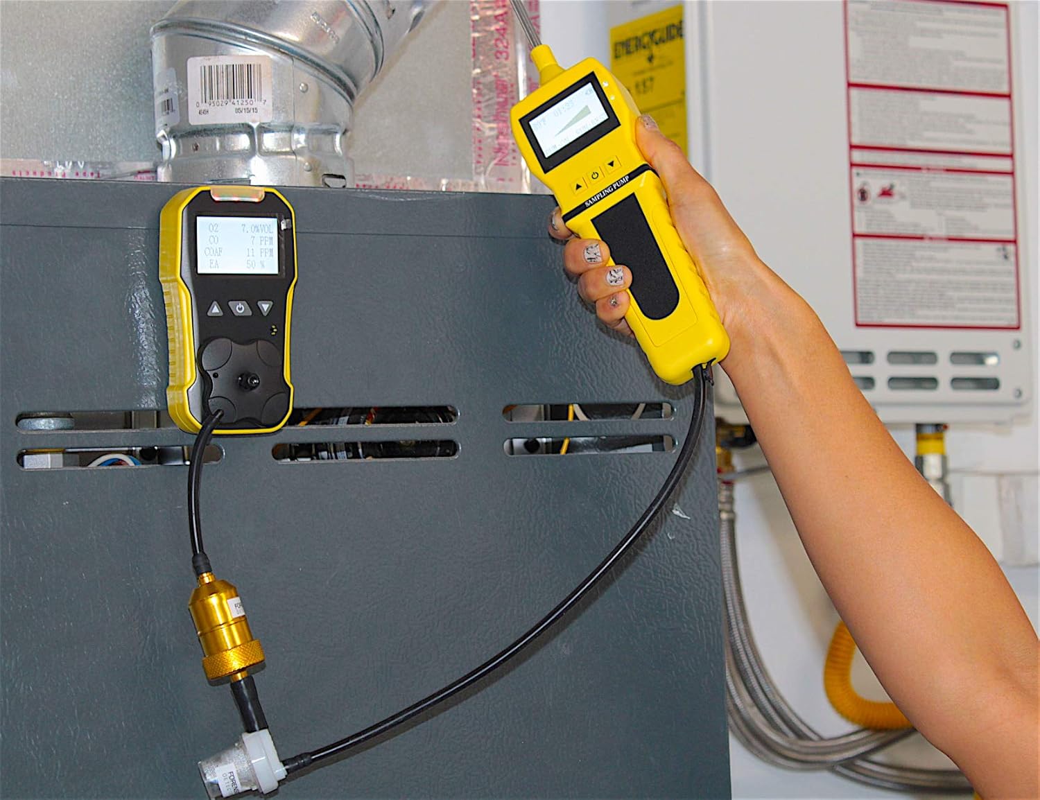 Basic Combustion Analyzer by Forensics | Flue Gas Analyzer | CO and O2 Sensor | COAF & EA | Water Trap, Particle and NOx Filters | USB Recharge | USA NIST Calibration |