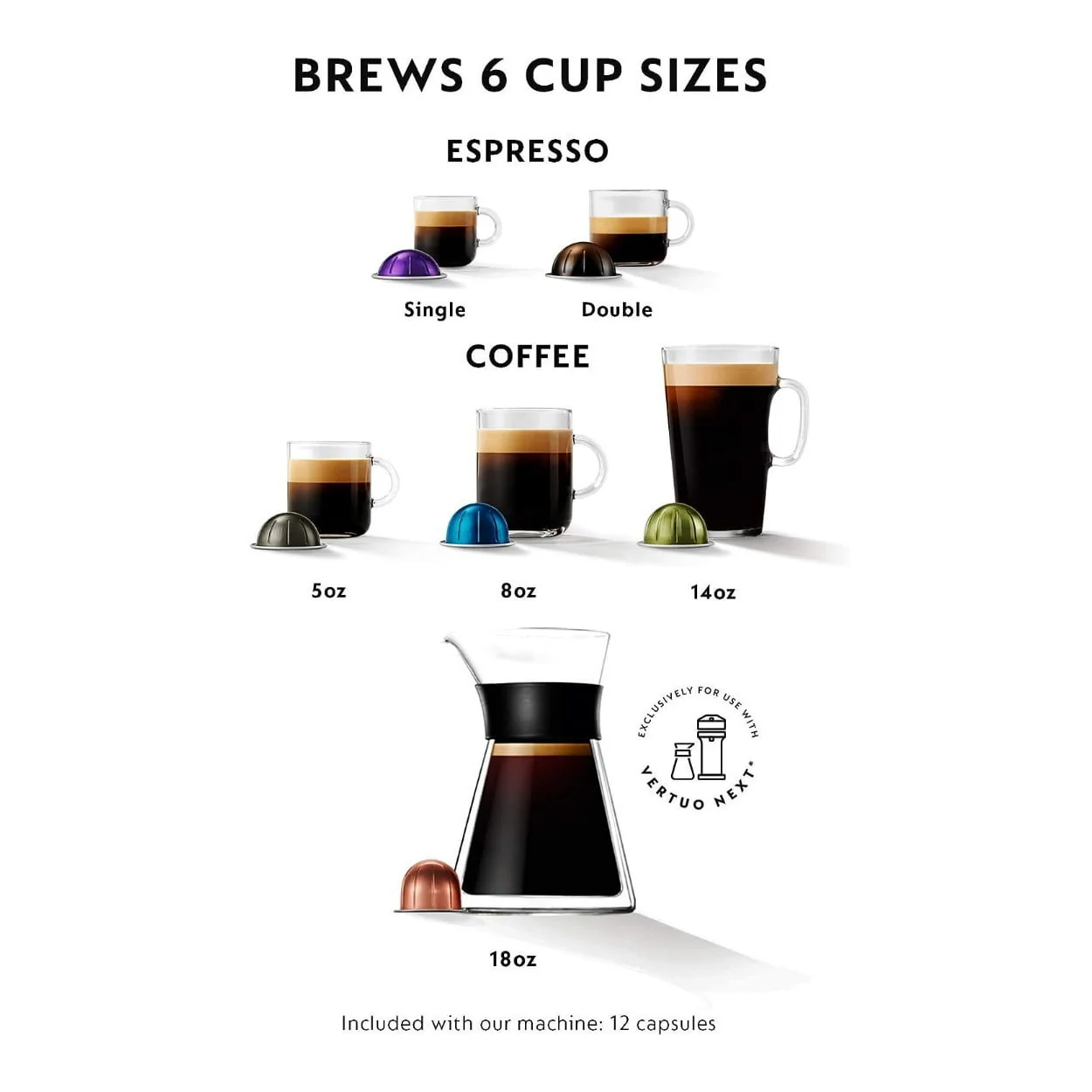 Nespresso Vertuo Next Deluxe Compact Coffee and Espresso Machine (Pure Chrome) with Sample Pack