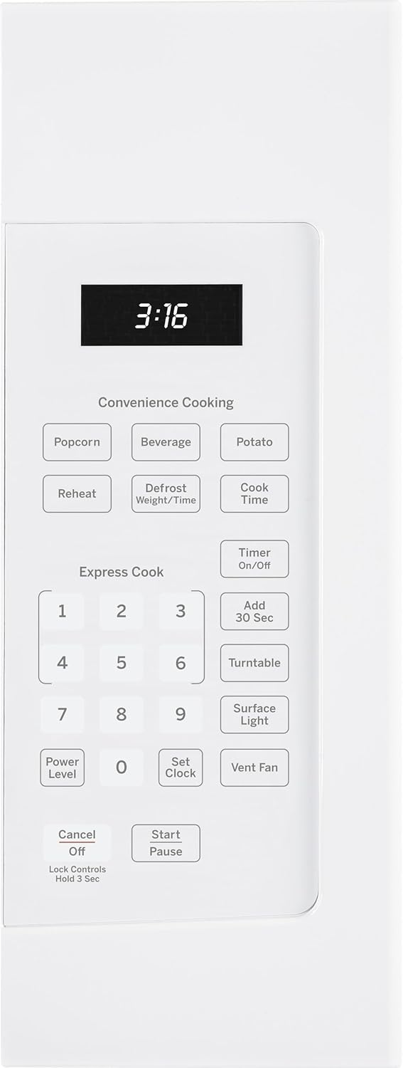 GE JVM3160DFWW 1.6 Cu. Ft. Over-the-Range Microwave Oven