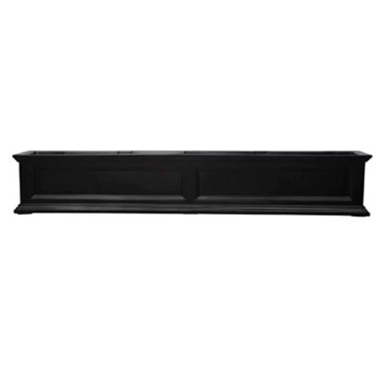 Mayne Fairfield 60" x 11" x 10.8" Rectangle Black Self-Watering Polyethylene Window Box Planter