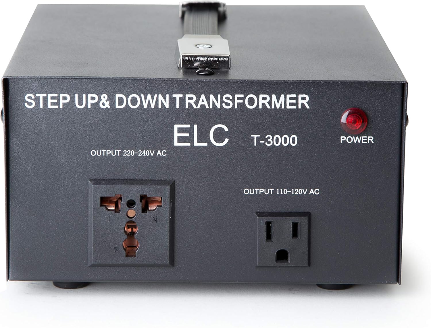 ELC T-5000 5000-Watt Voltage Converter Transformer - Step Up/Down - 110V/220V - Circuit Breaker Protection [3-Years Warranty]
