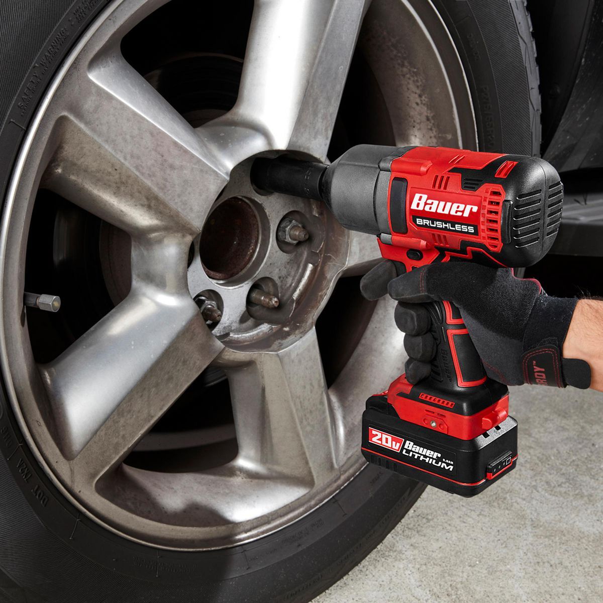 BAUER 20V Brushless Cordless 1/2 in. High-Torque Impact Wrench - Tool Only
