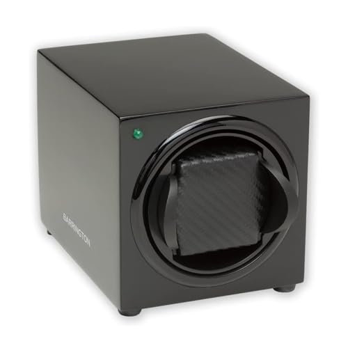 BARRINGTON Single Watch Winder for Automatic Watches with Silent Japanese Motor | Watch Winder for Luxury Brands | Adjustable TPD 650-1950 | AC Operated | Battery Backup