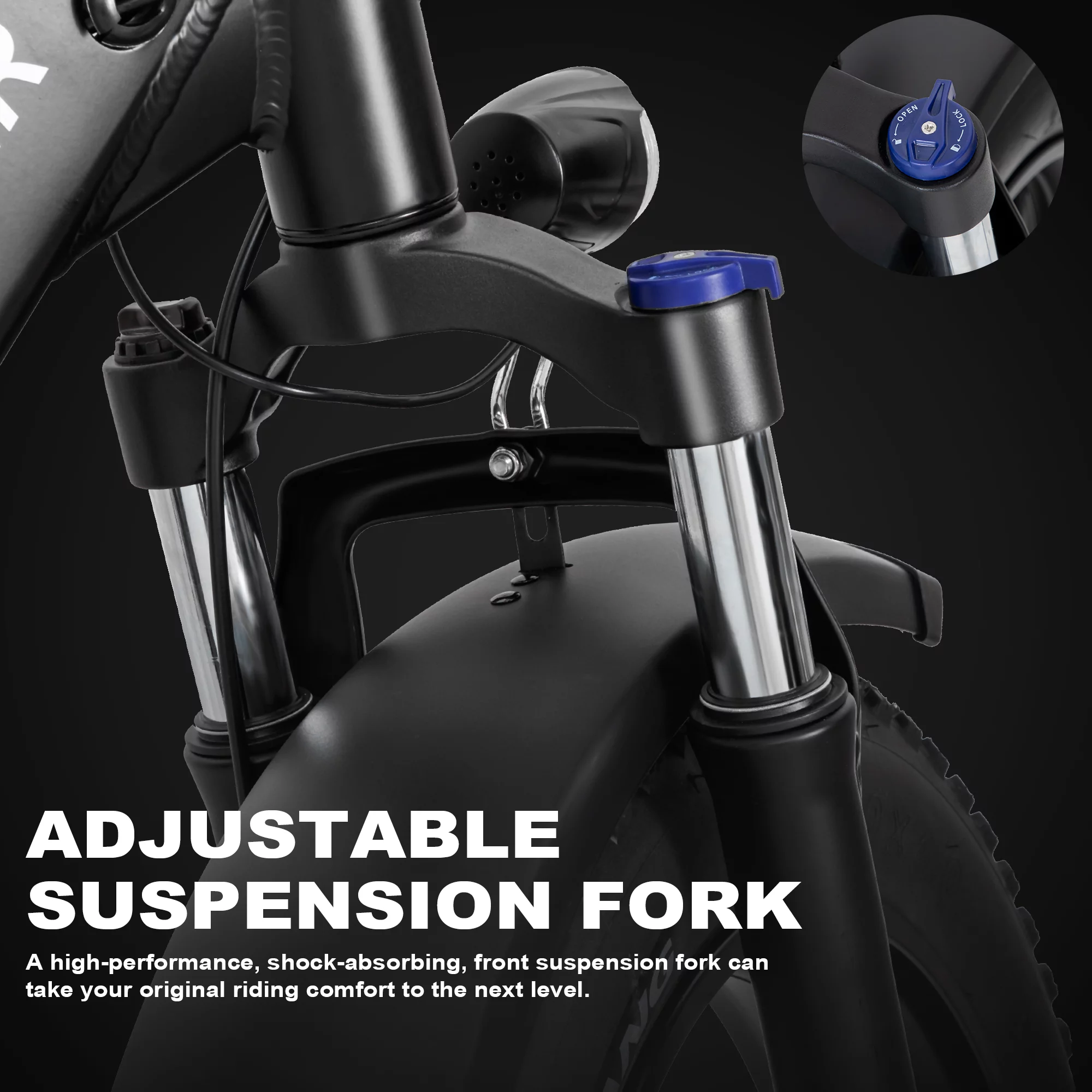 INTHEAIR Ranger Electric Bike, Adults Foldable Ebike for Adults 20 x 4.0 Fat Tire Step Thru Electric Bicycle with 750W Motor, 48V 13AH-Black