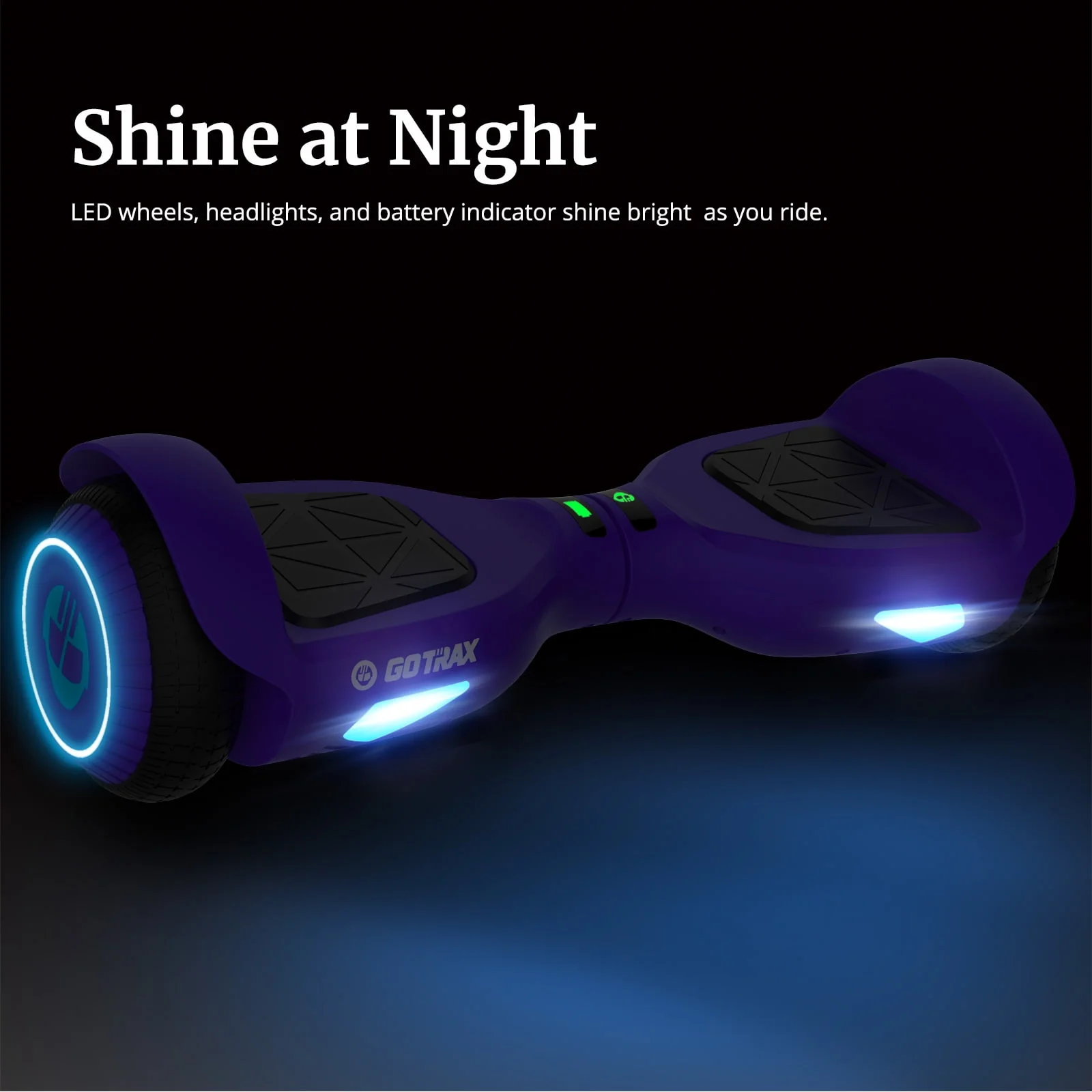 Gotrax Edge Hoverboard for Kids Adults, 6.5 Tires 6.2mph & 2.5 Miles Self Balancing Scooter, Black