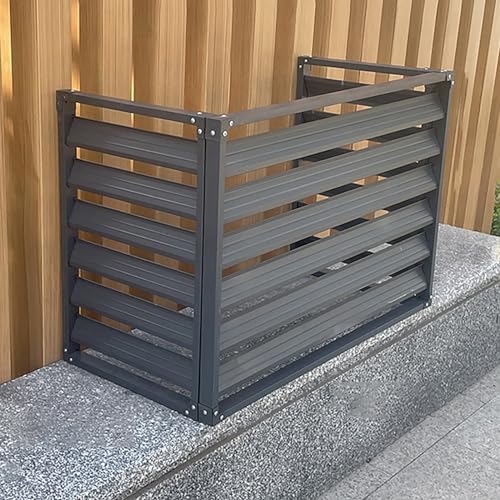 KAXLDHH Outdoor Air Conditioning Cover Aluminum, Privacy Screen Fence Panels, Trash Can Enclosure Flower Stand Ac Fence for Outside Unit, Condenser Protective Cover Pool Equipment Enclosure