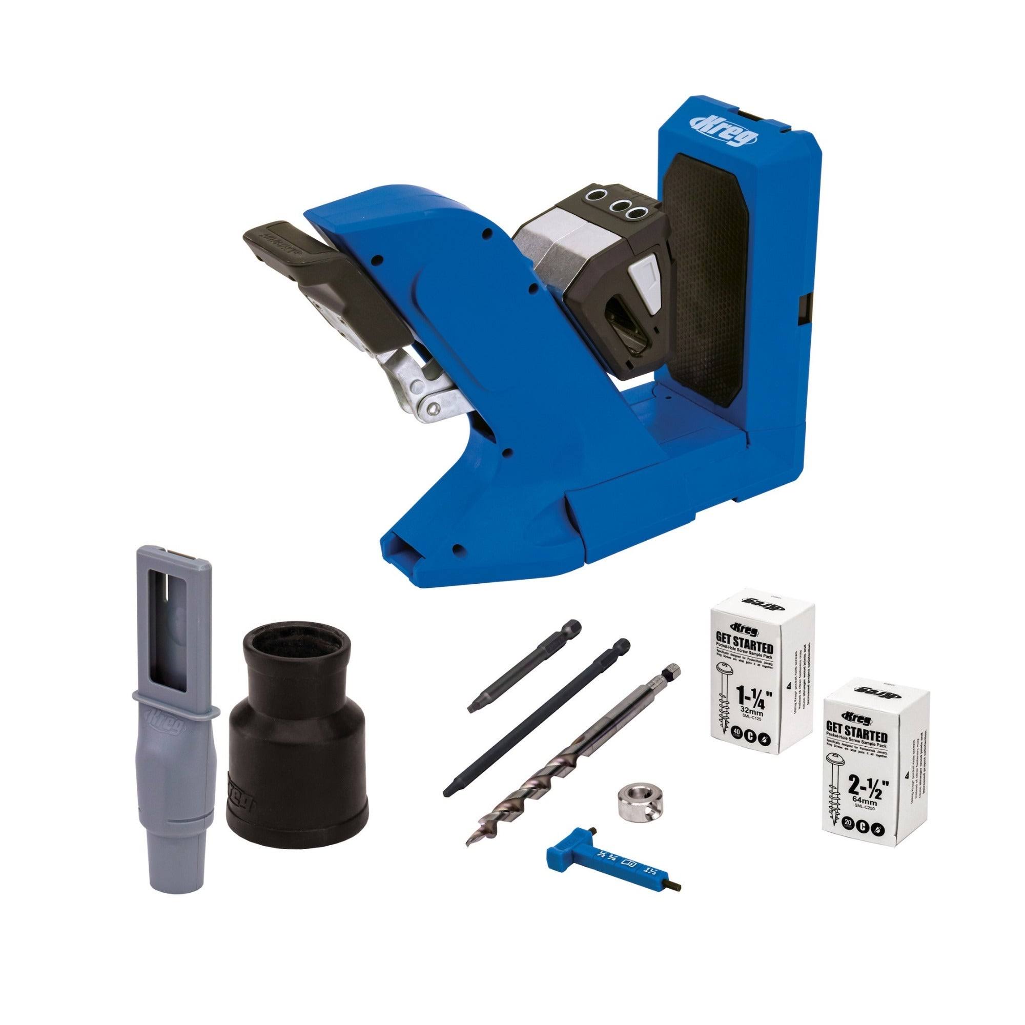 Kreg Pocket-Hole Jig Bundle with SK03 Pocket-Hole Screw Project Kit - Blue