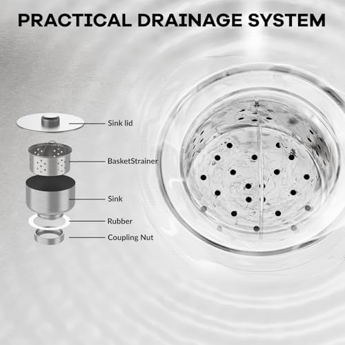 Stainless Steel Free-Standing Utility Sink, Single Bowl Freestanding Laundry Sink with Faucet, Drainboard, Storage, Hot & Cold Water Plumbing for Restaurant, Workshop, Home, 24x20x41 in