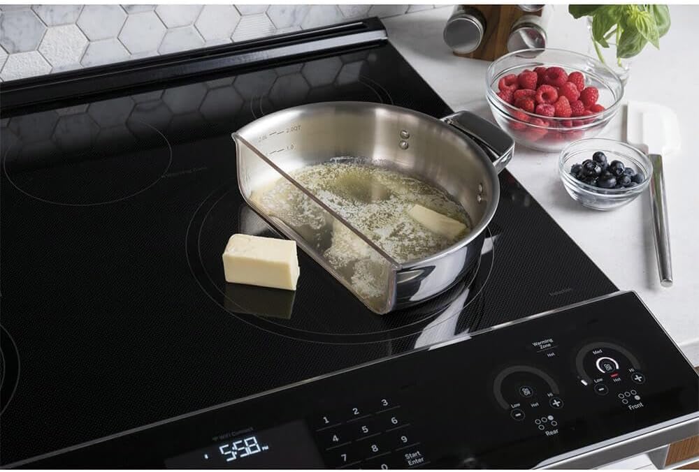 GE Profile PHS930YPFS 30 Smart Slide In Electric Front Control Induction and Convection Range with 5.3 cu. ft. Capacity Glide Touch Controls Wi-Fi Connect Stainless Steel