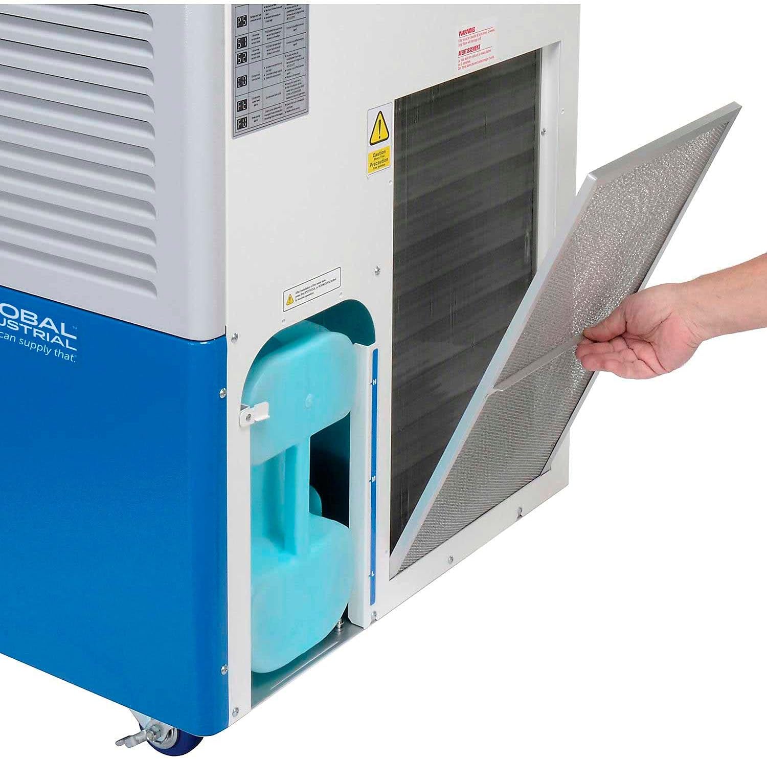Global Industrial Industrial Portable AC, 1.5 Ton w/Cold Air Nozzles 16,800 BTU, 115V