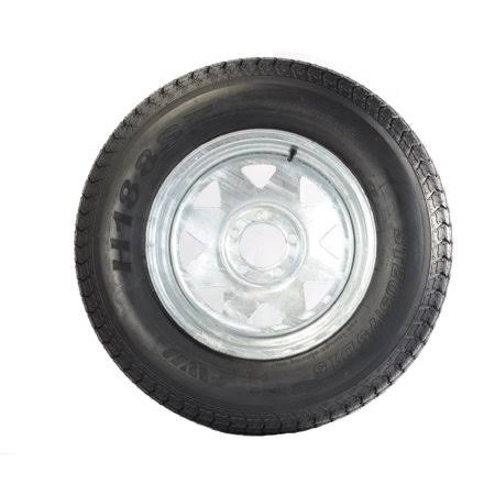 Ecustomrim Trailer Tire Rim ST205/75D14 14x22 Load C 5 Lug Galvanized Spoke 58860