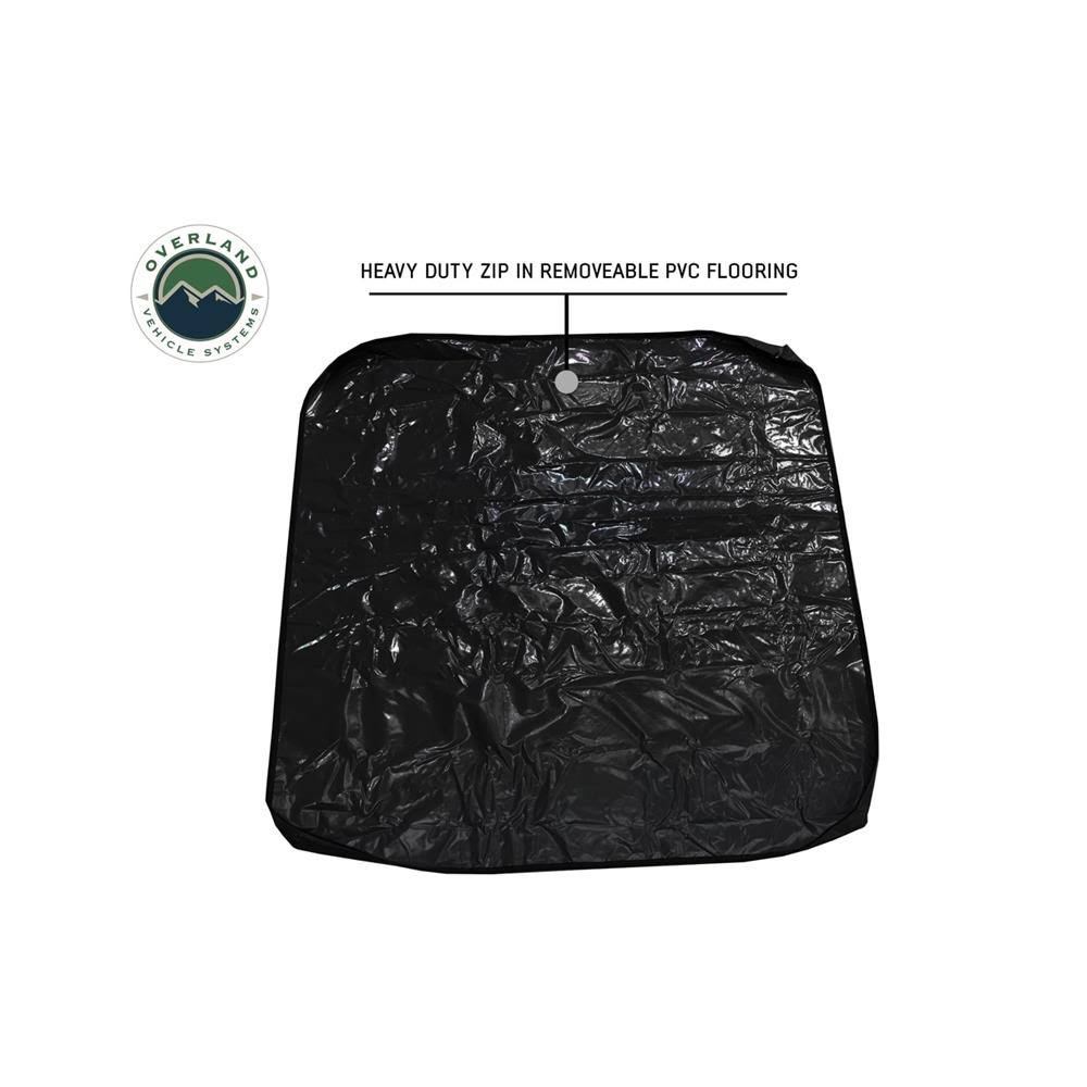 Overland Vehicle Systems 18049836 Nomadic 4 Annex - Green Base with Black Floor u0026 Travel Cover