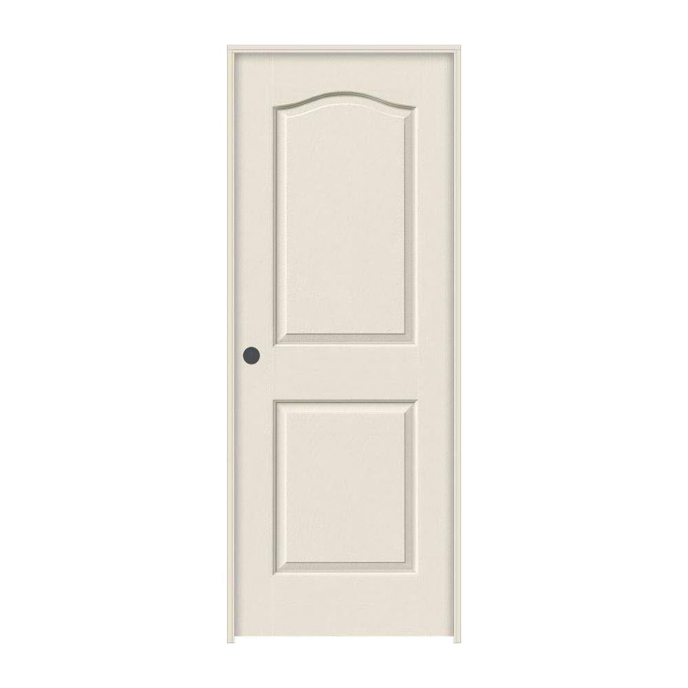 JELD-WEN 32 in. x 80 in. Princeton Primed Right-Hand Smooth Solid Core Molded Composite MDF Single Prehung Interior Door
