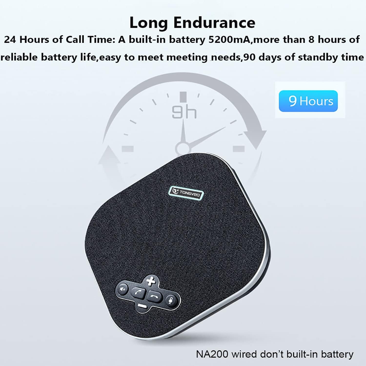 TONGVEO USB Speakerphone Conference Microphone,M3 Conference Speaker Built-in Full Duplex 360°Voice Pickup 4 AI Microphones Noise Cancellation Mics for Video Conference,Gaming,Chatting,Skype…