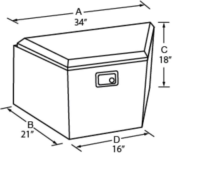 Lund 6220 Aluminum Trailer Tongue Storage Box, White
