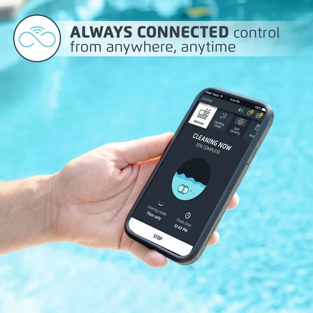 Dolphin Triton PS Plus Robotic Cleaner for In Ground Pools up to 50 feet Wi-Fi Connectivity Powerful Active Scrubbing and Easy Access Top Load Filter