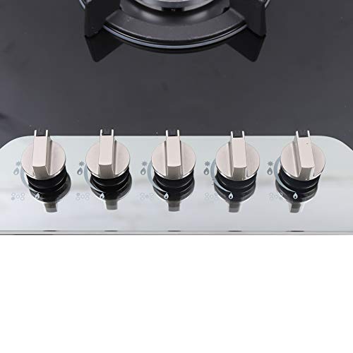 Gas Cooktop 30 Inch Gas Stove Cooktop Stove Burner Tempered Glass Built in 5 Burners Gas Hob Grate Stovetop LPG/NG Convertible