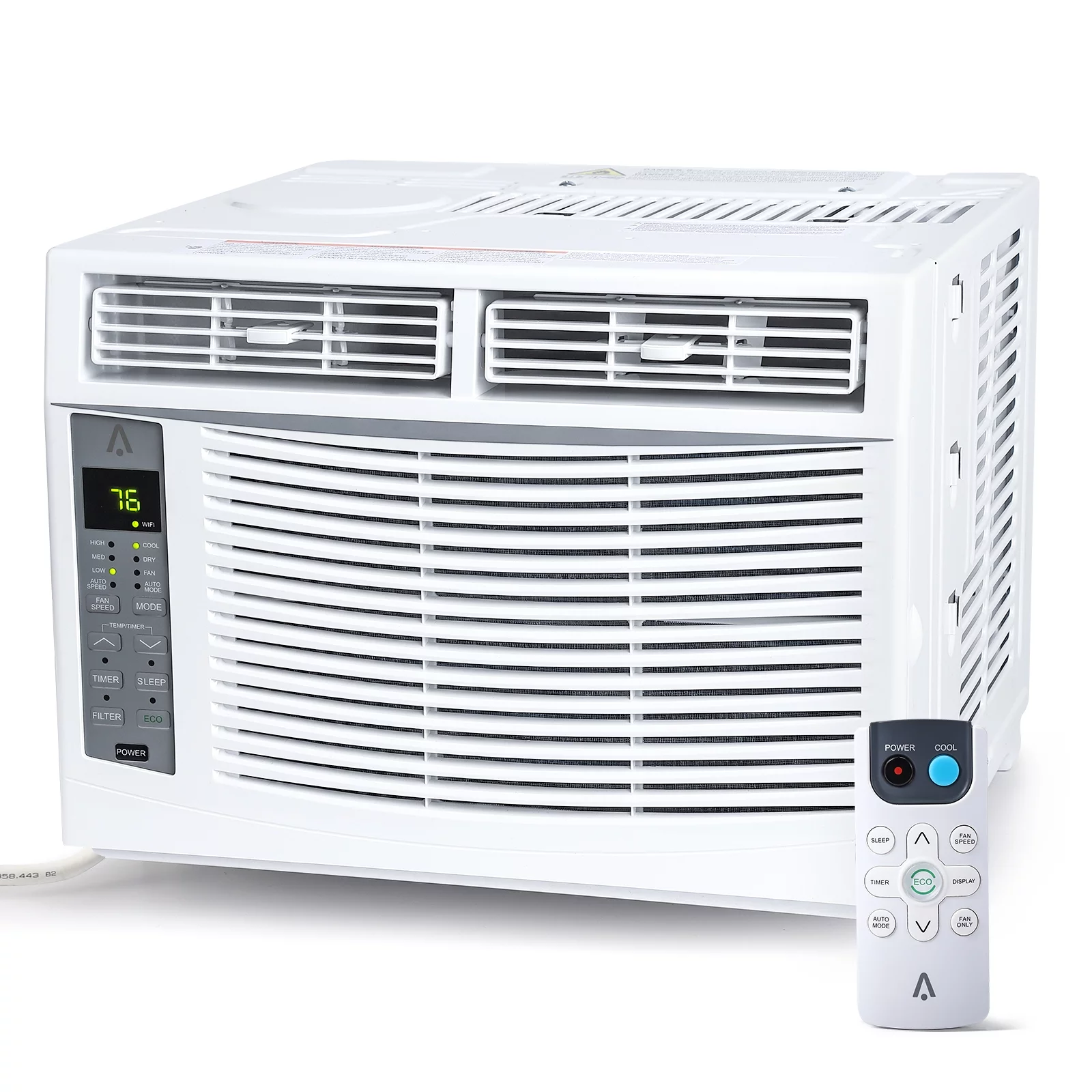 Window-Mounted Room Air Conditioner, 8,000 BTU, Cools 350 Sq.ft, Quiet Operation, Window AC Unit with Remote/App Control and Dehumidification Function