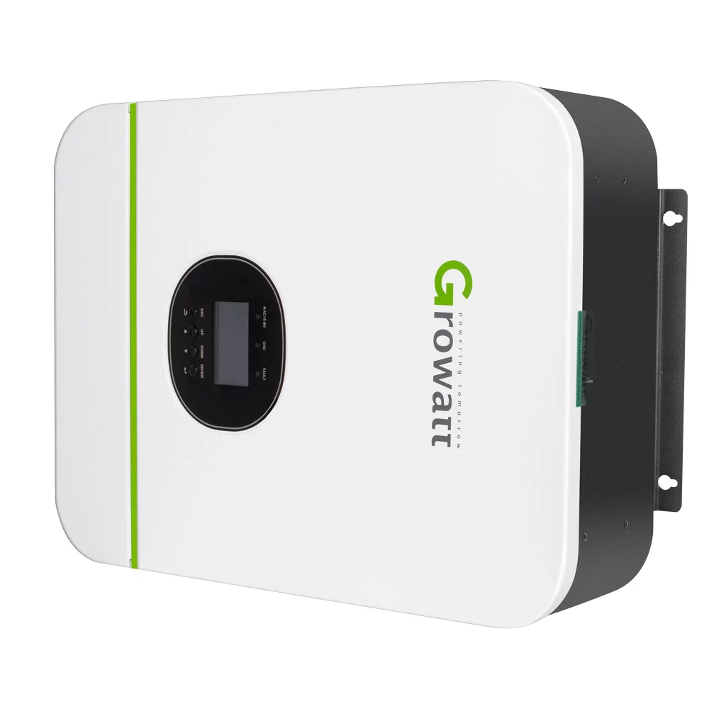 3000W Growatt Solar Inverter Split Phase DC 48V 120VAC Pure Sine Wave Built in MPPT 80A Solar Battery Charger Controller